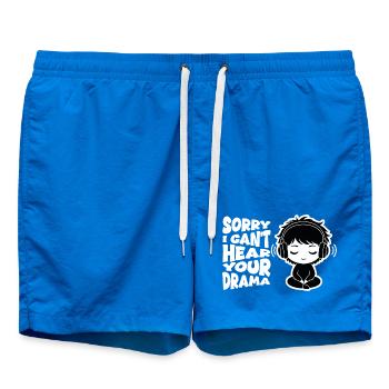 No Drama Casque Audio Manga Relatable - Short de bain - cobalt blue - Devant