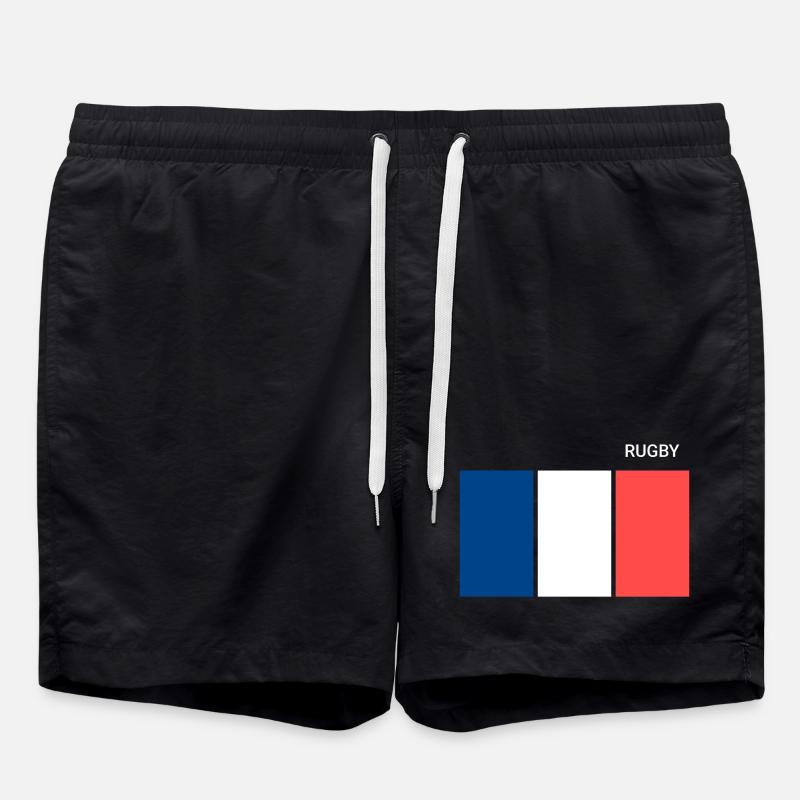 Rugby Drapeau Français - Short de bain - noir