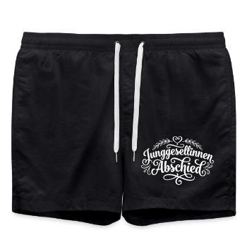 Bachelorette Party Heart Jga - Swim Trunks - black - Front - AI Model Male 185 light (185cm)