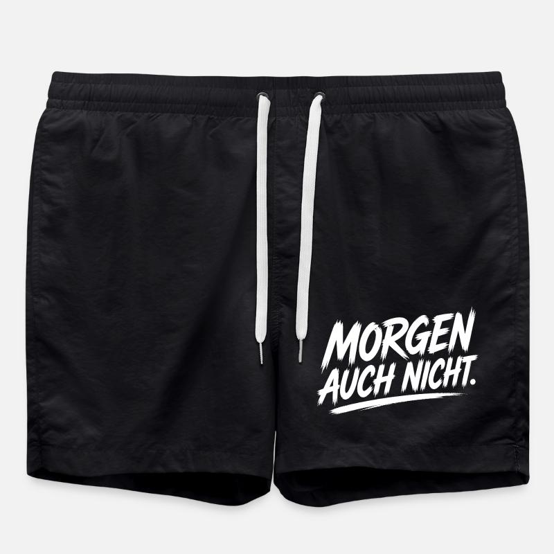 Morgen Auch Nicht - Badeshorts - Schwarz
