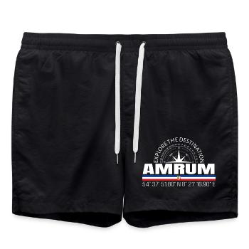 Amrum - Badeshorts - Schwarz - Vorne - AI Model Male 185 light (185cm)