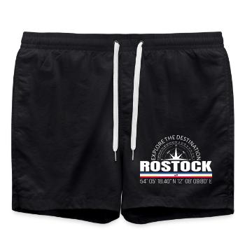 Rostock - Badeshorts - Schwarz - Vorne - AI Model Male 185 light (185cm)