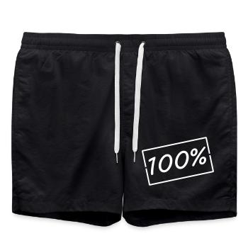 100% Focus Graphics - Swim Trunks - black - Front - AI Model Male 185 light (185cm)