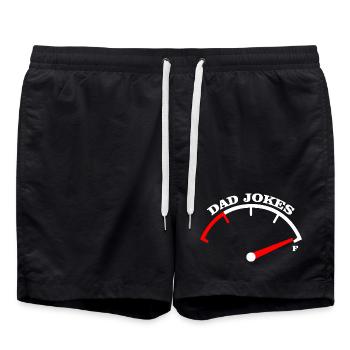 Dad Jokes Meter Tee Design - Swim Trunks - black - Front - AI Model Male 185 light (185cm)