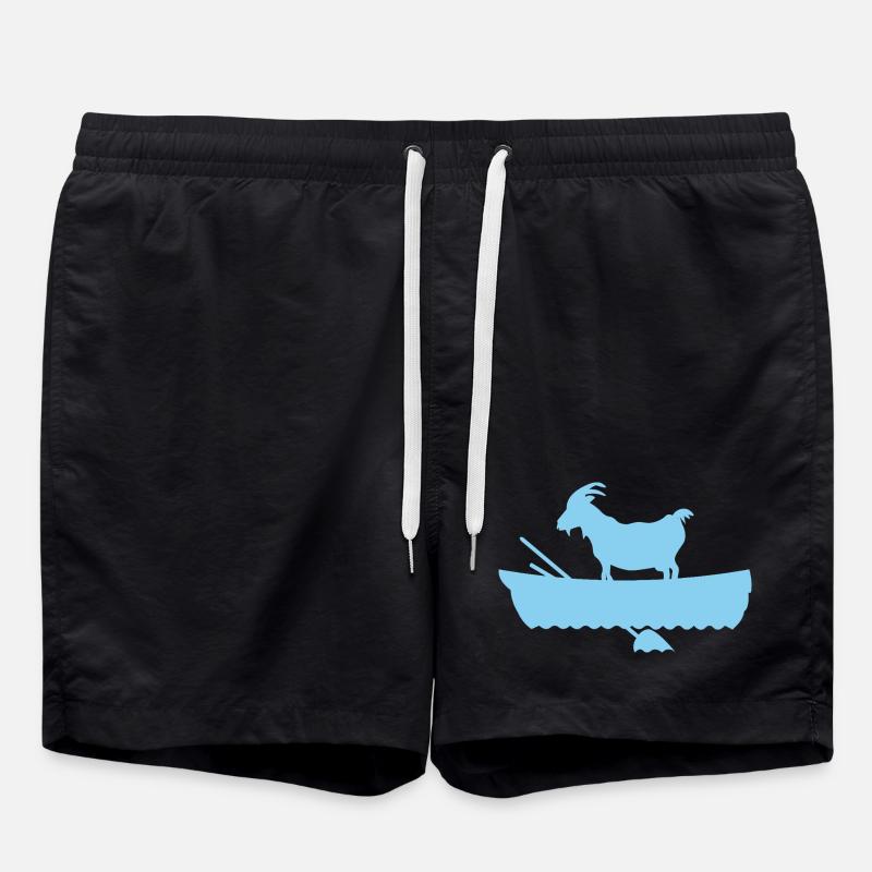 G.O.A.T. Ziege im Boot - Badeshorts - Schwarz