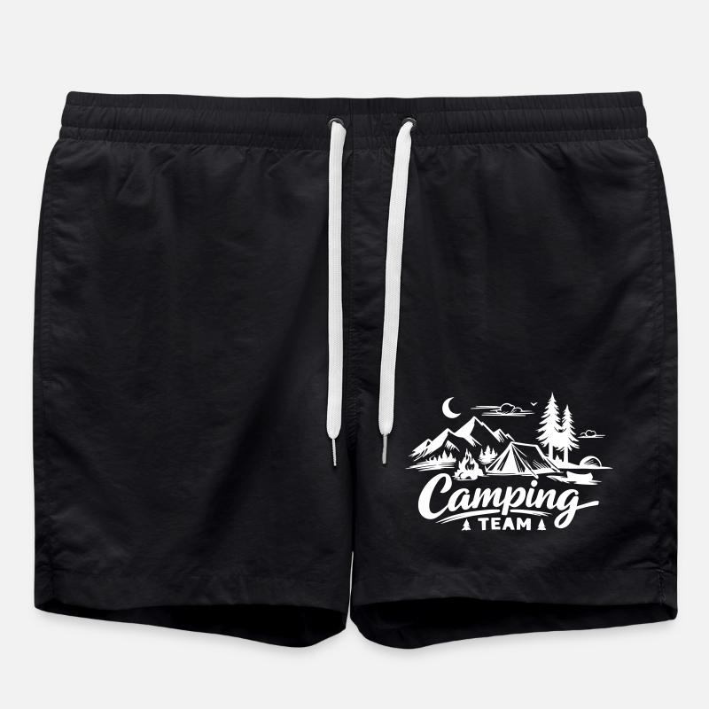Camping Team - Badeshorts - Schwarz