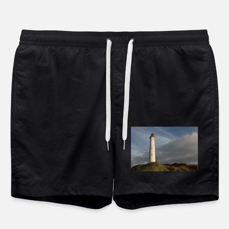 Phare de Lingvig Fyr Ringkøbing Danemark - Short de bain - noir
