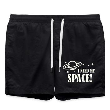 Ich brauche meinen Weltraum! - Badeshorts - Schwarz - Vorne - AI Model Male 185 light (185cm)