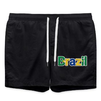 Brazil - Swim Trunks - black - Front - AI Model Male 185 light (185cm)