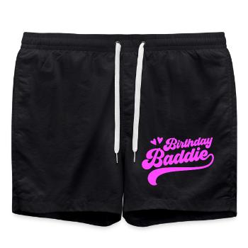 Méchant d’anniversaire - Short de bain - noir - Devant - AI Model Male 185 light (185cm)