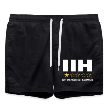 IIH Sehr Schlechter idiopathischer Hypertonie-Krieger - Badeshorts - Schwarz - Vorne - AI Model Male 185 light (185cm)