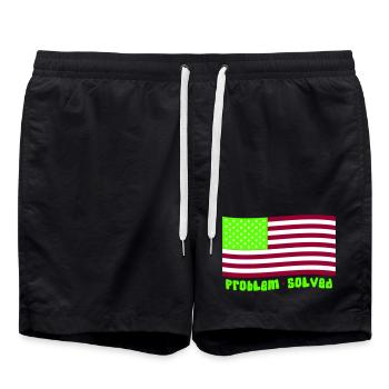 Problem Solved - Swim Trunks - black - Front - AI Model Male 185 light (185cm)