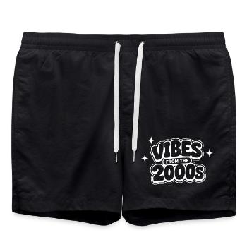 Vibes from the 2000s - Swim Trunks - black - Front - AI Model Male 185 light (185cm)