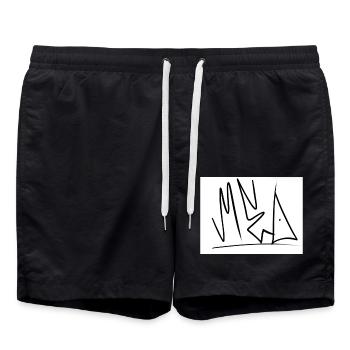 Graffiti - Badeshorts - Schwarz - Vorne - AI Model Male 185 light (185cm)