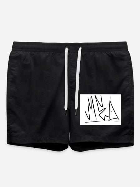Graffiti - Badeshorts - Schwarz