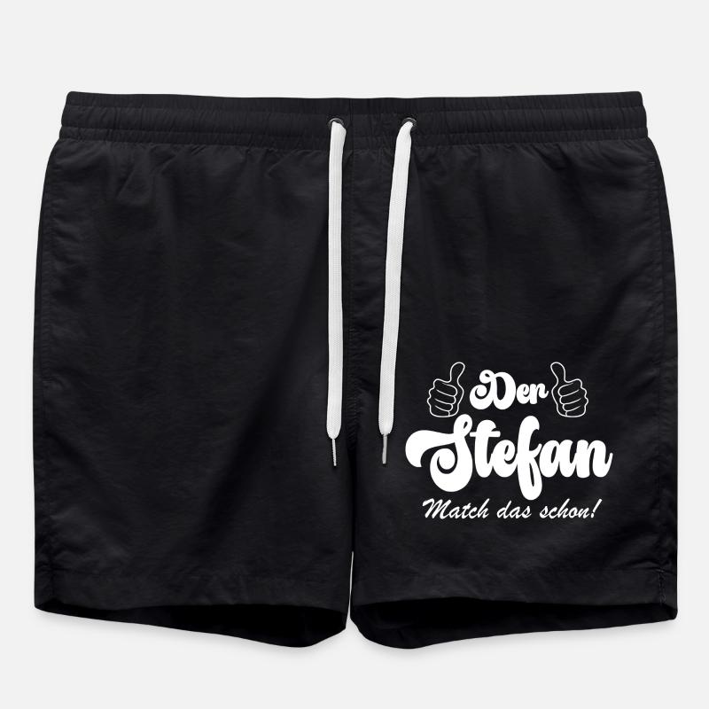 der Stefan match das schon - Badeshorts - Schwarz