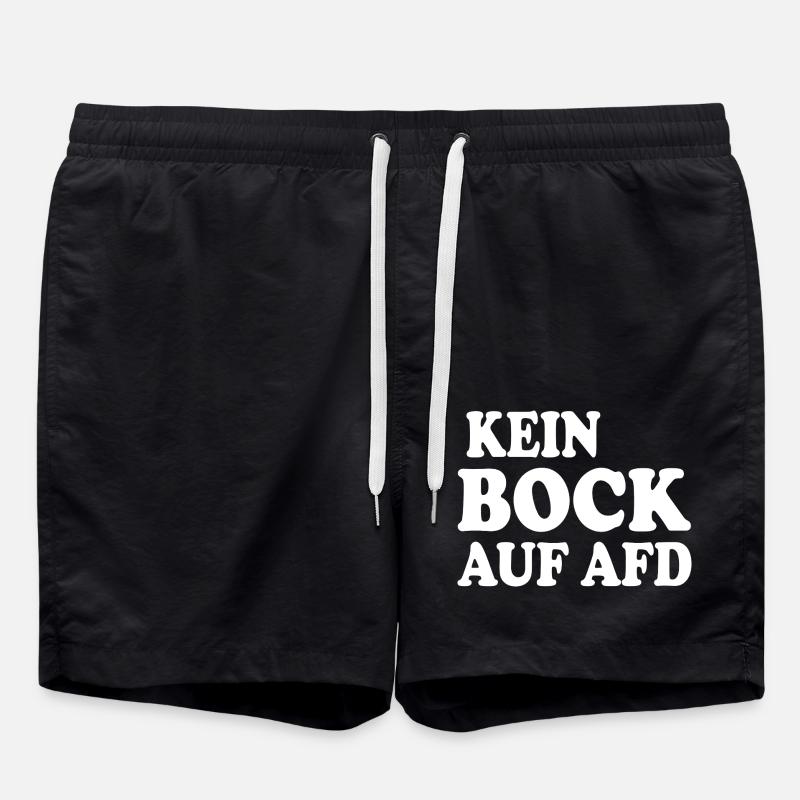 kein bock auf afd - Badeshorts - Schwarz