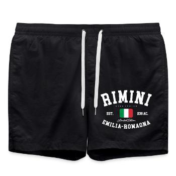 Rimini Emilia Romagna Italia Flag Italy - Swim Trunks - black - Front - AI Model Male 185 light (185cm)