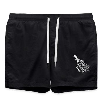 Bündel Salbei - Badeshorts - Schwarz - Vorne - AI Model Male 185 light (185cm)
