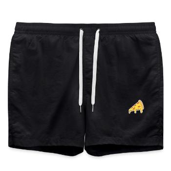 Motif Pop Art de la part de pizza - Short de bain - noir - Devant - AI Model Male 185 light (185cm)