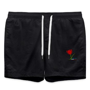 Rose Italien Italienischer Dradeau - Badeshorts - Schwarz - Vorne - AI Model Male 185 light (185cm)