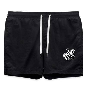 Cavalière de dressage - Short de bain - noir - Devant - AI Model Male 185 light (185cm)