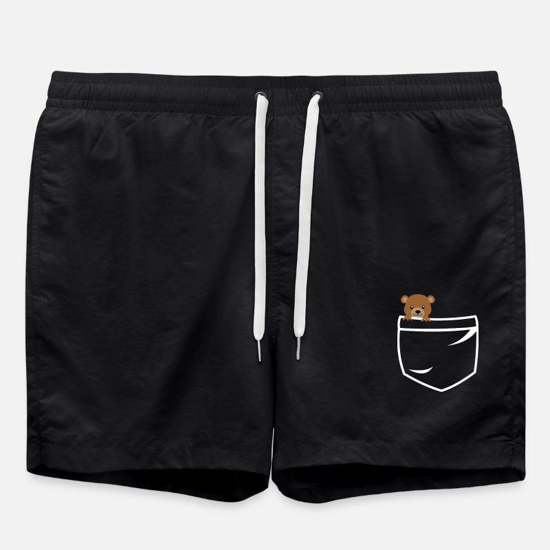 Teddy bear pockets - Swim Trunks - black