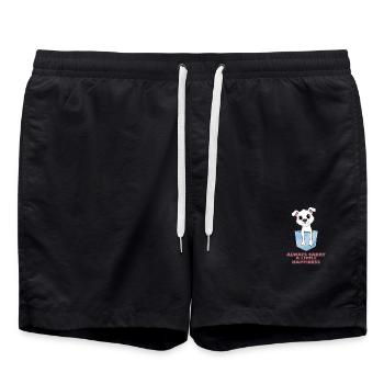 Trage immer ein bisschen Glück in dir - Badeshorts - Schwarz - Vorne - AI Model Male 185 light (185cm)