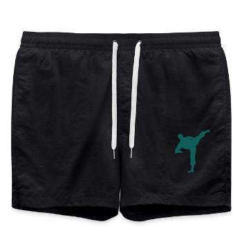 kaempfer - Badeshorts - Schwarz - Vorne - AI Model Male 185 light (185cm)