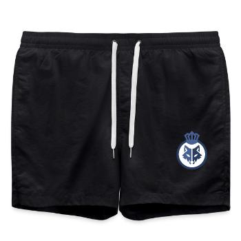 Royal Wolf's Head - Swim Trunks - black - Front - AI Model Male 185 light (185cm)