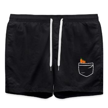 Carottes en imprimé poche - Short de bain - noir - Devant - AI Model Male 185 light (185cm)