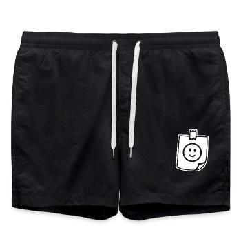 Happy note tape Good mood - Swim Trunks - black - Front - AI Model Male 185 light (185cm)