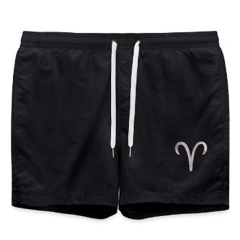 Widder - Badeshorts - Schwarz - Vorne - AI Model Male 185 light (185cm)