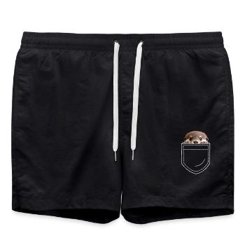 Otter - Badeshorts - Schwarz - Vorne - AI Model Male 185 light (185cm)