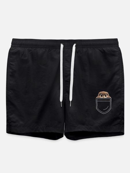 Owl Owls - Swim Trunks - black