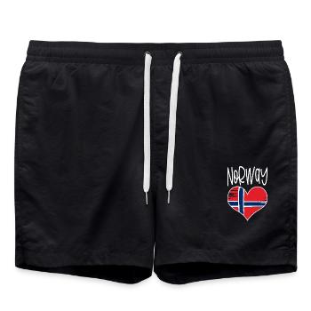 Norwegen - Badeshorts - Schwarz - Vorne - AI Model Male 185 light (185cm)