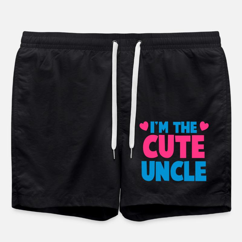 Ich bin der nette Onkel! - Badeshorts - Schwarz