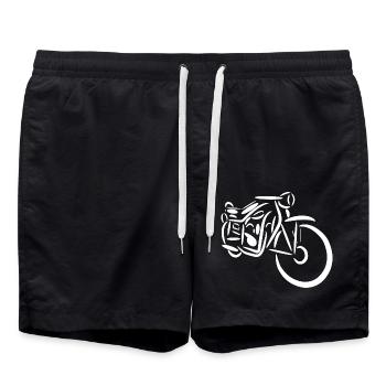 Moto grand-père - Short de bain - noir - Devant - AI Model Male 185 light (185cm)