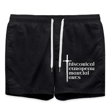 Historical European Martial Arts (HEMA) m. Épée - Short de bain - noir - Devant - AI Model Male 185 light (185cm)