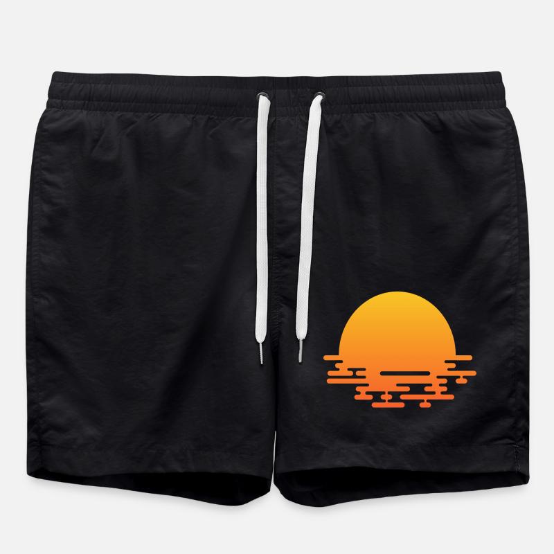 lever du soleil - Short de bain - noir