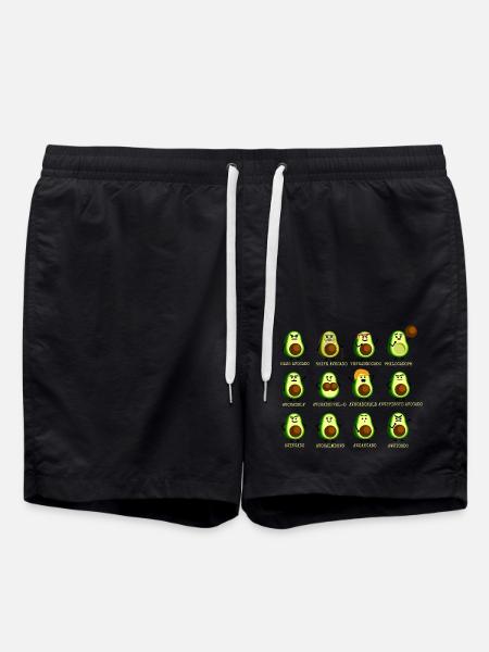 12 Avocados - Badeshorts - Schwarz