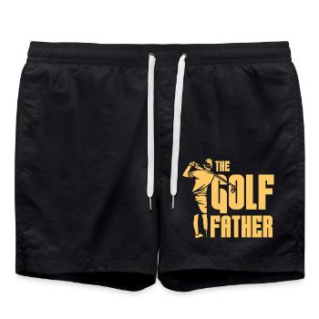 The Golf Father - Badeshorts - Schwarz - Vorne - AI Model Male 185 light (185cm)