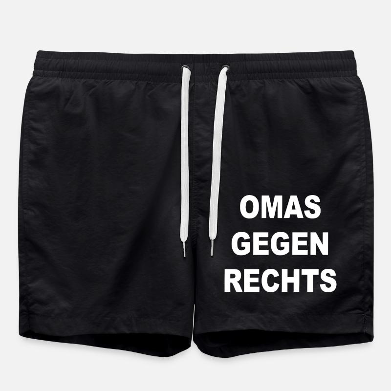 omas gegen rechts - Badeshorts - Schwarz