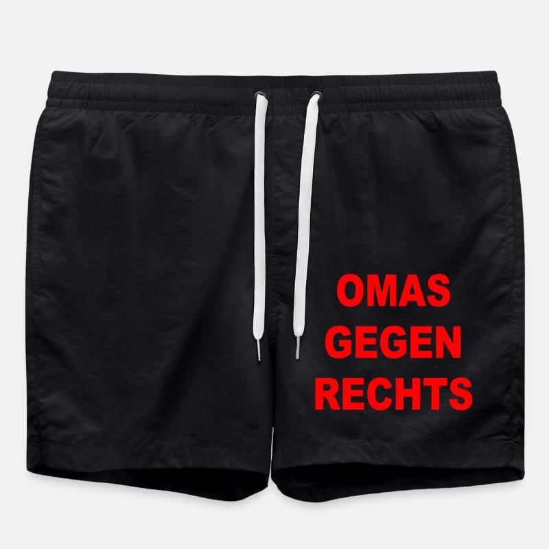 omas gegen rechts - Badeshorts - Schwarz