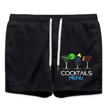Cocktail - Short de bain - noir - Devant - AI Model Male 185 light (185cm)