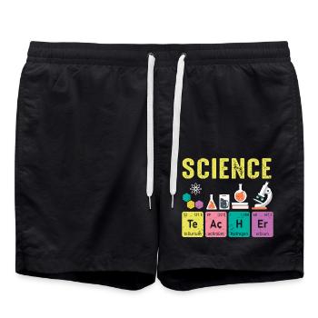 Éléments réguliers des professeurs de sciences - Short de bain - noir - Devant - AI Model Male 185 light (185cm)