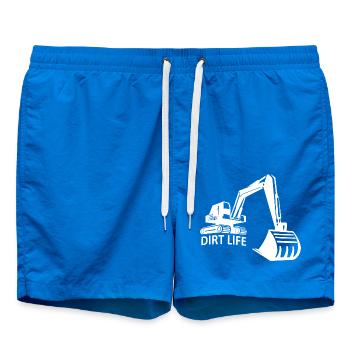 Bagger Baggerfahrer Dirt Life - Badeshorts - Cobalt blue - Vorne