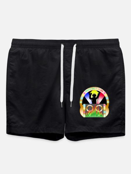 Disco Party DJ - Swim Trunks - black
