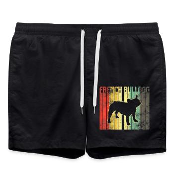 Français Bouledogue - Short de bain - noir - Devant - AI Model Male 185 light (185cm)