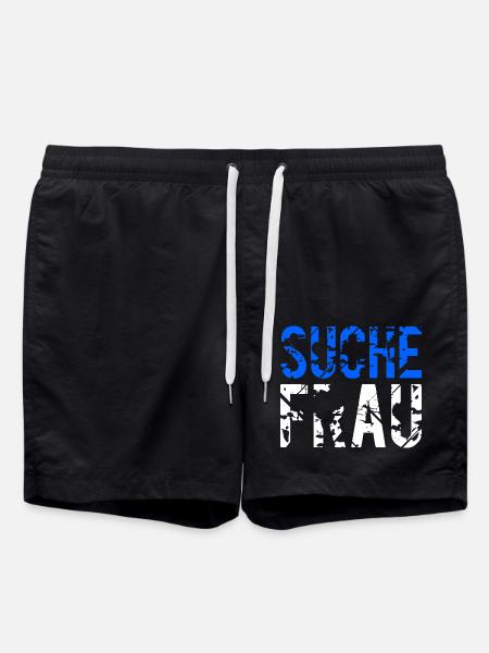 Ich such ne Frau - Badeshorts - Schwarz